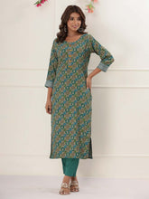 Printed Cotton Kurta With Pants